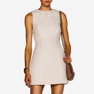 Alice + Olivia cream tweed dress